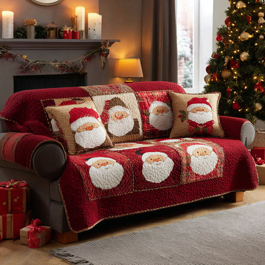 Santa Parade Quilted Sofa Cover NCU0TV786