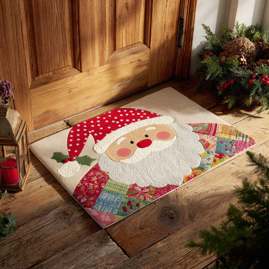 Santa Patchwork Doormat NCU0XD1053