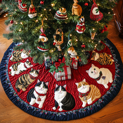Santa Paws Magic Christmas Quilted Tree Skirt NCU0DK2088