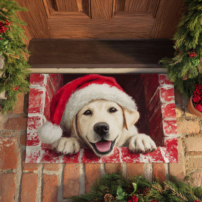 Santa Peek Lab Doormat NCU0TV625