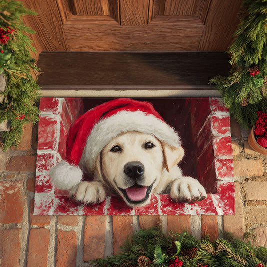 Santa Peek Lab Doormat NCU0TV625