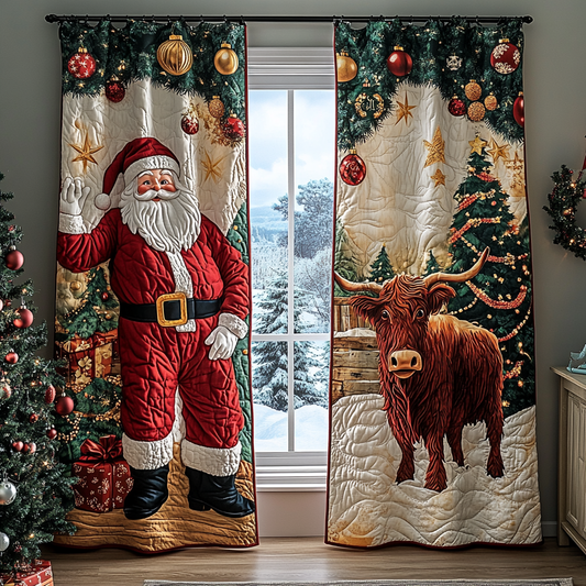 Santa Portrait Quilted Curtains NCU0DK11328