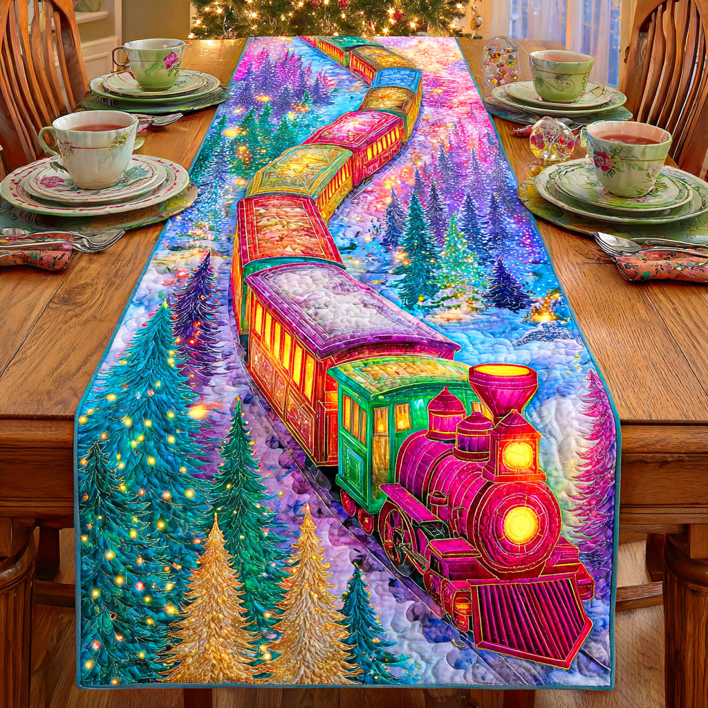 Holiday Train Quilted Table Runner NCU0VT280