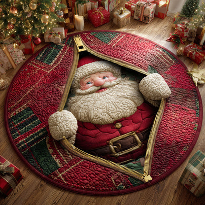 Santa Secret Quilted Round Mat NCU0TV629