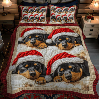 Santa Snooze 3-Piece Quilted Bedding Set NCU0NT1656