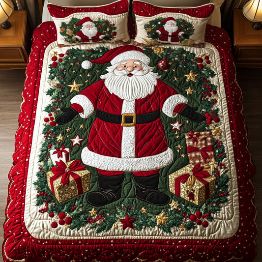 Santa Snooze 3-Piece Quilted Bedding Set NCU0VH820