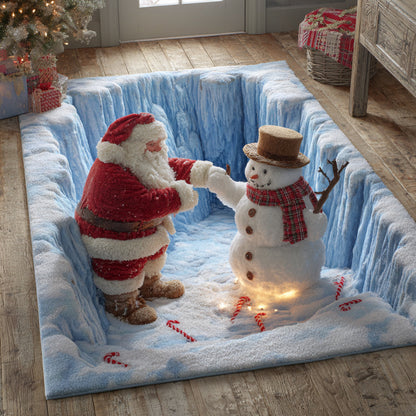 Santa Snowman Area Rug NCU0HH1114
