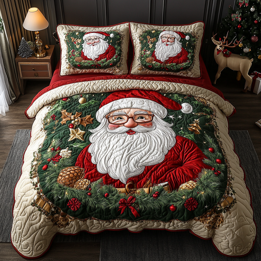 Santa Spirit 3-Piece Quilted Bedding Set NCU0DK10391