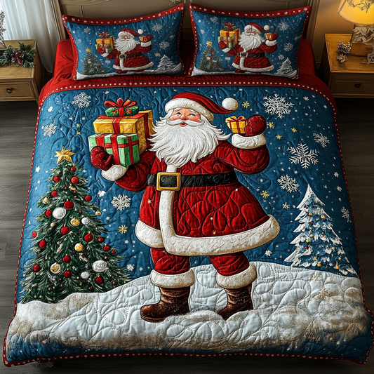 Santa Spirit 3-Piece Quilted Bedding Set NCU0DK10423