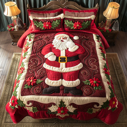 Santa Spirit 3-Piece Quilted Bedding Set NCU0TV703