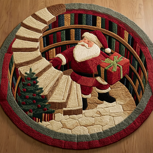 Santa Spirit Quilted Round Mat NCU0DK11132