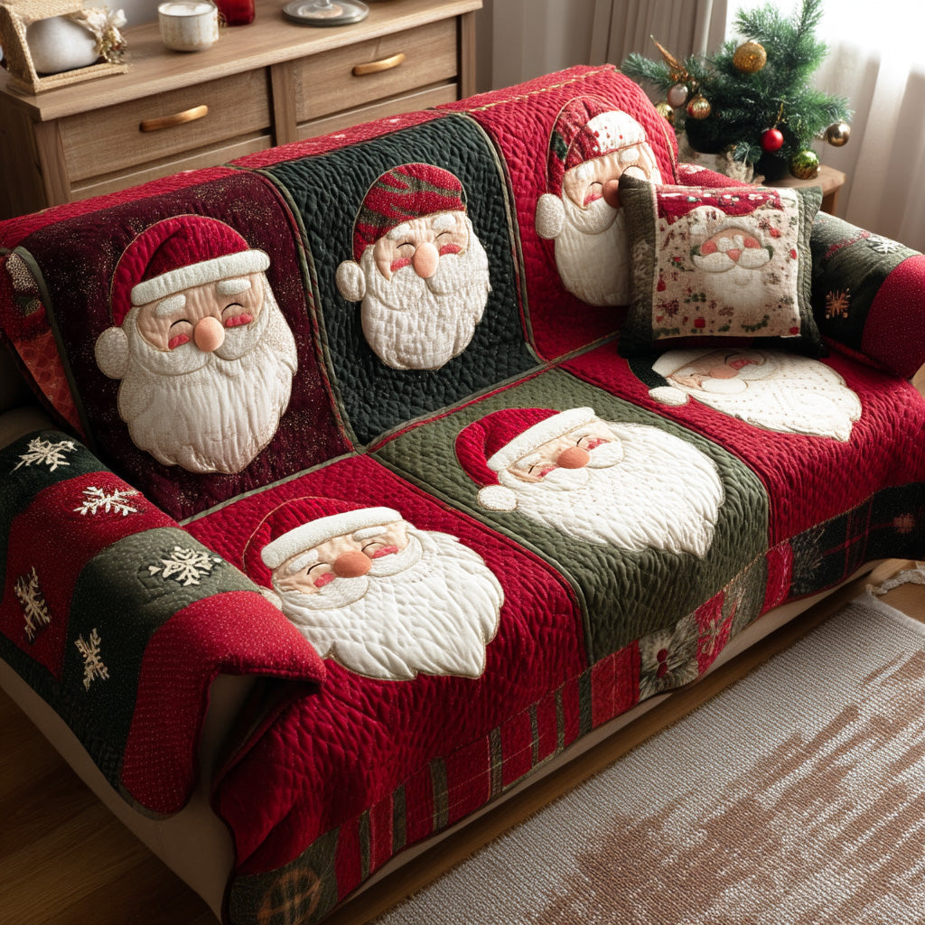 Santa Spirit Quilted Sofa Cover NCU0TD1903