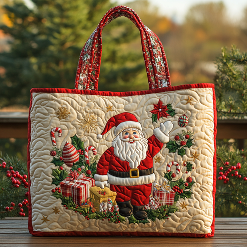 Santa Star Quilted Tote Bag NCU0DK9747