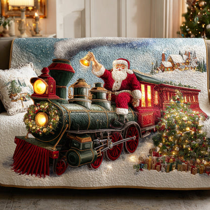 Santa Steam Journey Quilted Sofa Cover NCU0TD1410