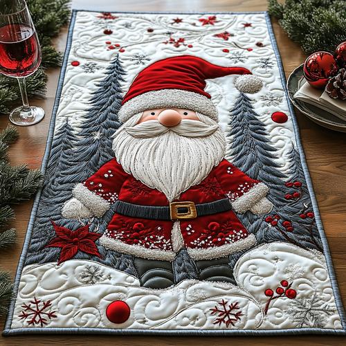 Santa Stroll Quilted Table Runner NCU0DV1874