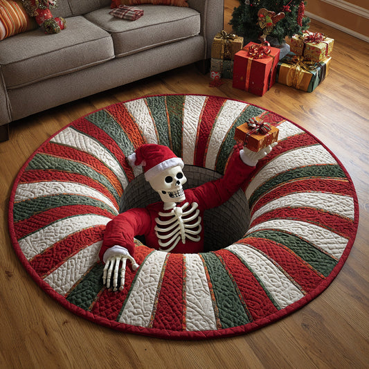 Santa Trapdoor Quilted Round Mat NCU0DV7773