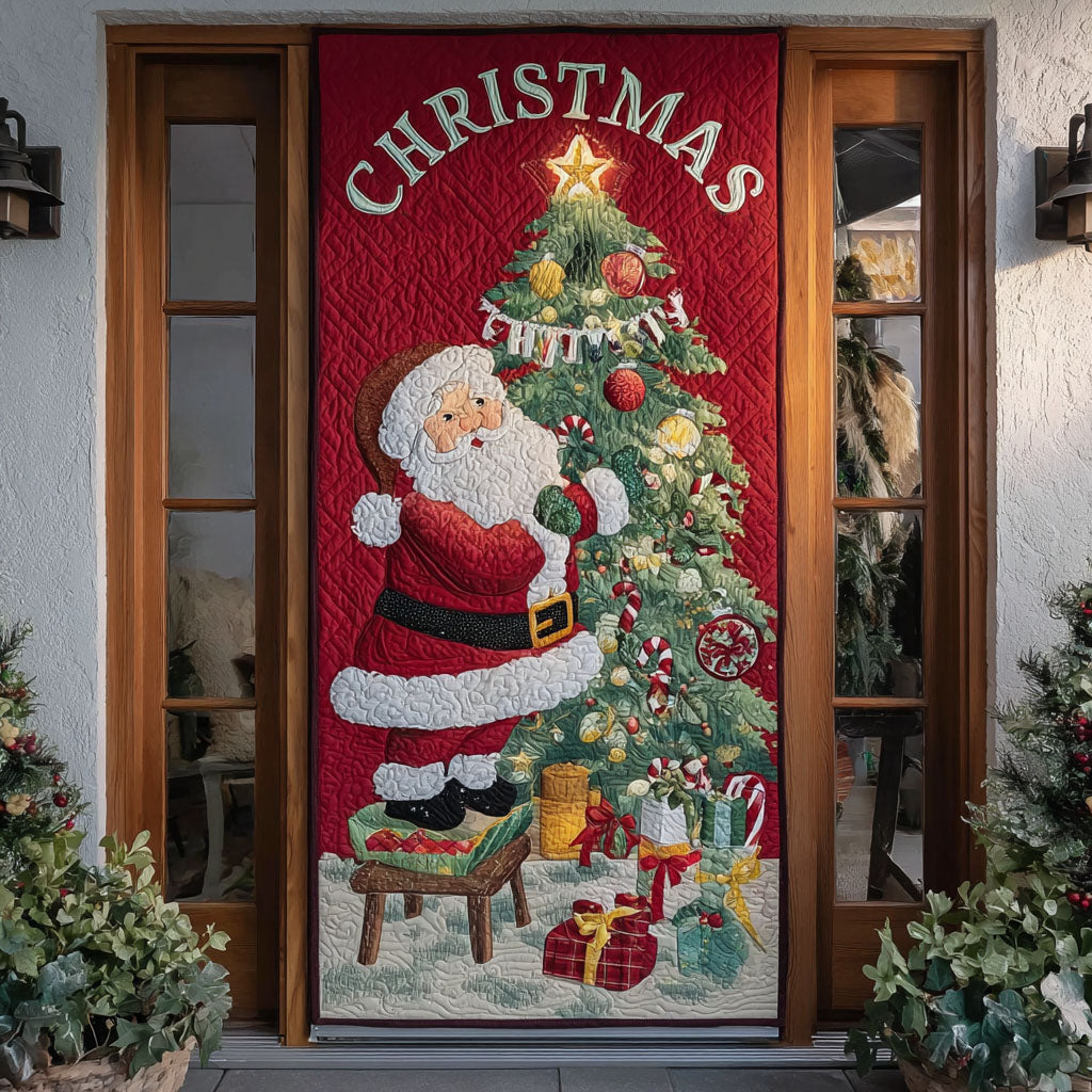 Santa Tree Quilted Door Cover NCU0PT10413