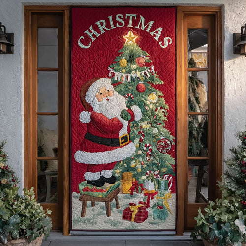 Santa Tree Quilted Door Cover NCU0PT10413