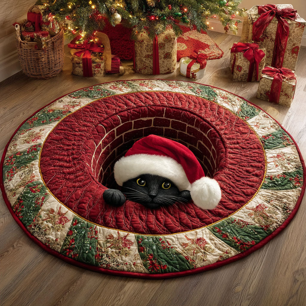 Santa Tunnel Quilted Round Mat NCU0TV1100