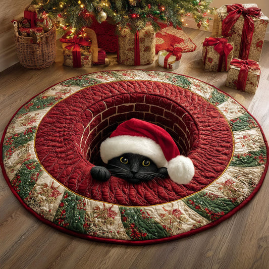 Santa Tunnel Quilted Round Mat NCU0TV1100