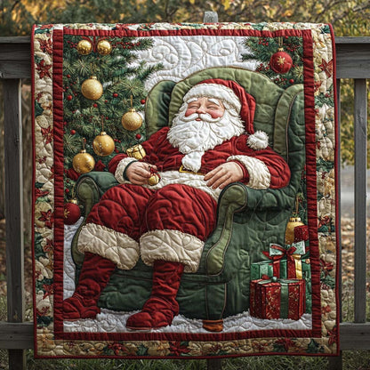Santa Velvet Night Quilted Blanket NCU0XD308