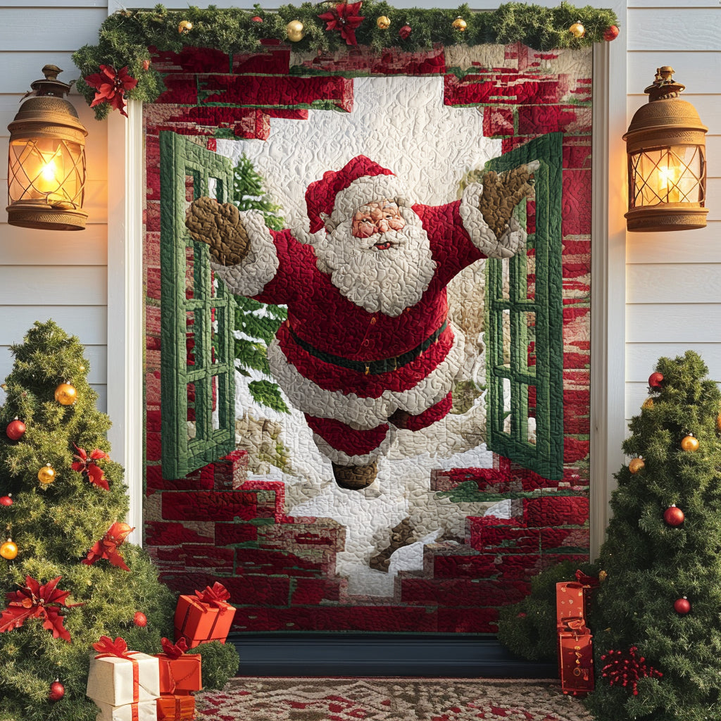Santa Visit Quilted Door Cover NCU0DV8349