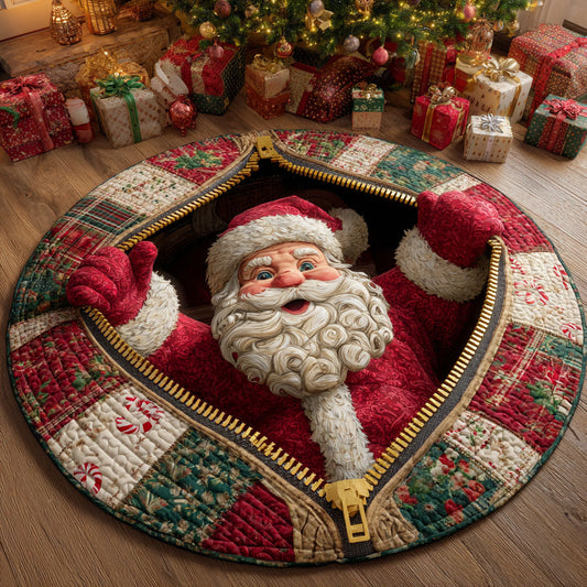 Santa Whisper Quilted Round Mat NCU0TV627