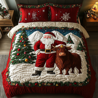 Santa Wish 3-Piece Quilted Bedding Set NCU0DK10394