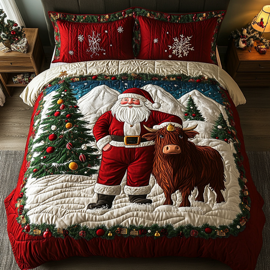 Santa Wish 3-Piece Quilted Bedding Set NCU0DK10394