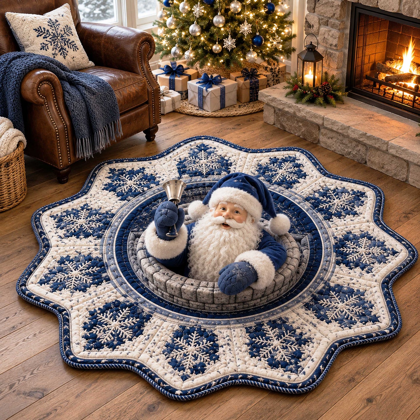 Santa Wishes Custom Shape Area Rug NCU0TD3145
