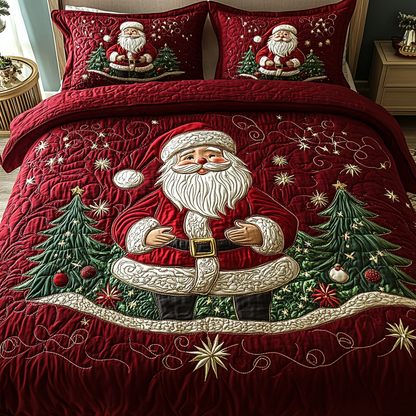 Santa Wonder 3-Piece Quilted Bedding Set NCU0DK10454