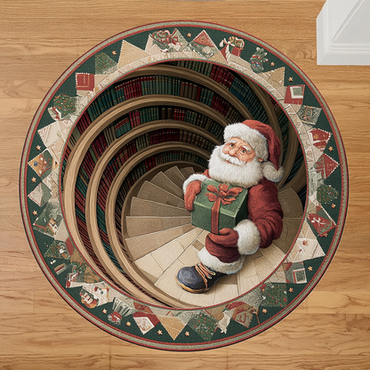 Santa Wonder Quilted Round Mat NCU0DK11129