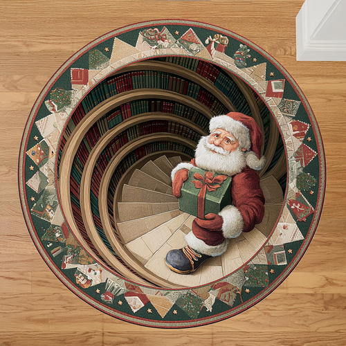 Santa Wonder Quilted Round Mat NCU0DK11129