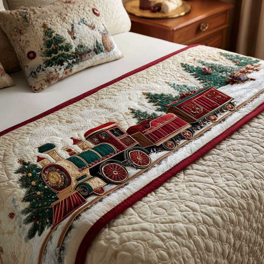 Santa Wonderland Quilted Bed Runner NCU0TV678