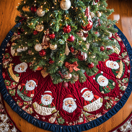 Santa Workshop Christmas Quilted Tree Skirt NCU0DK2104