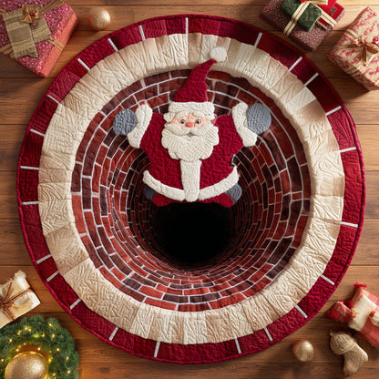 Santa Workshop Quilted Round Mat NCU0TD341