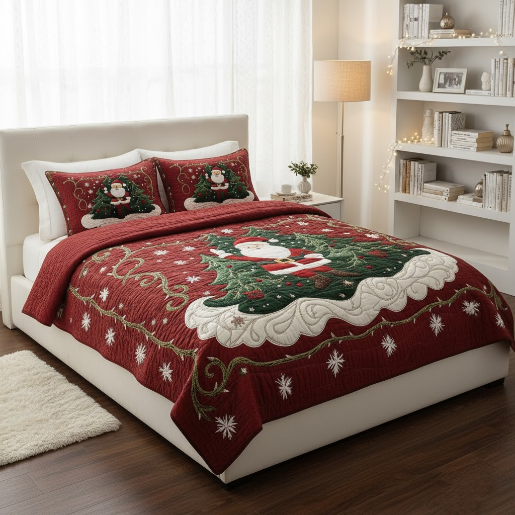 Santa Workshop Wonder 3-Piece Quilted Bedding Set NCU0DK2056