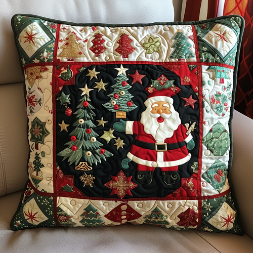 Santa's Forest Quilted Pillow Case NCU0NT107