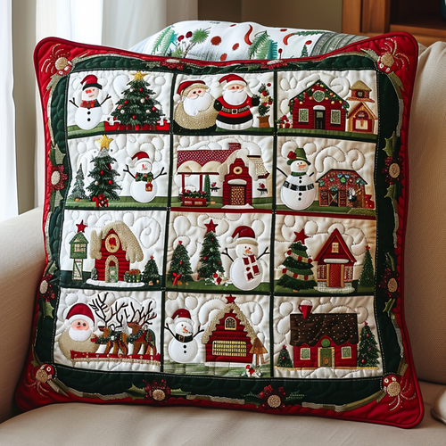 Santa's Wonderland Quilted Pillow Case NCU0NT093