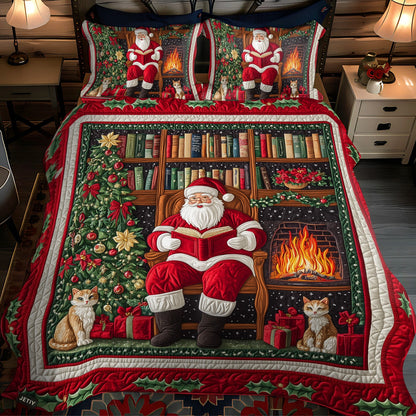 Santas Storytime Delight 3-Piece Quilted Bedding Set NCU0PT2262