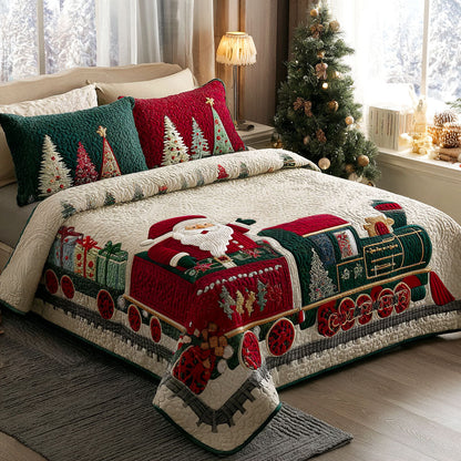 Christmas Polar Express 3-Piece Quilted Bedding Set NCU0VT269