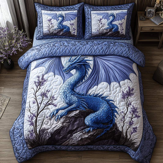 Sapphire Claw Quilted Bedding Set NCU0DV2761