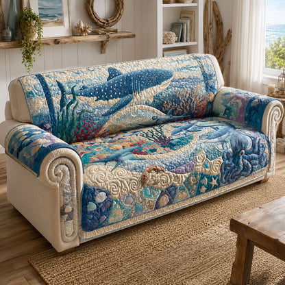 Sapphire Current Quilted Sofa Cover NCU0PT11989