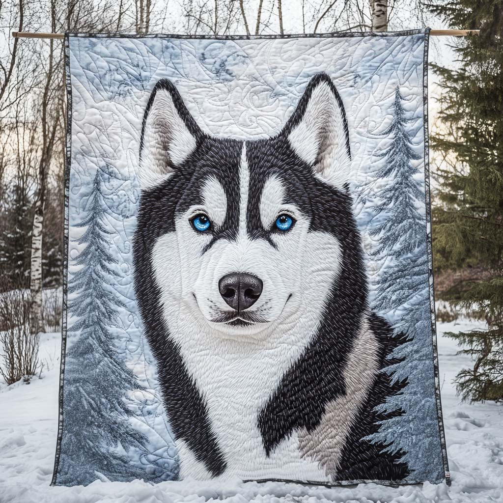 Sapphire Gaze Quilted Blanket NCU0NT1768  Vantique