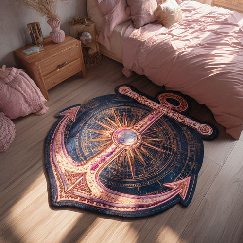 Sapphire Tide Anchor Custom Shape Area Rug NCU0PT11621