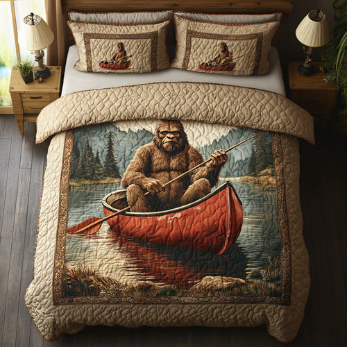 Sasquatch Journey 3-Piece Quilted Bedding Set NCU0DV7855
