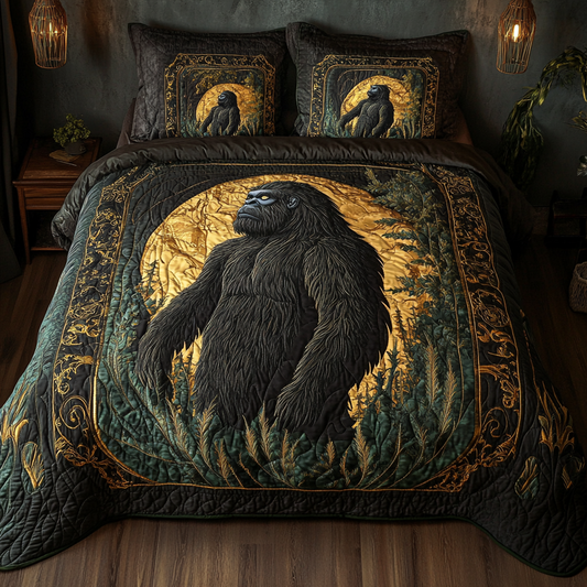 Sasquatch Midnight Glare 3-Piece Quilted Bedding Set NCU0NT3289