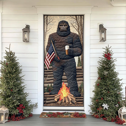 Sasquatch Patriot Quilted Door Cover NCU0DV8549