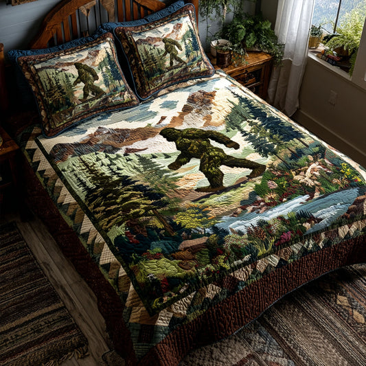 Sasquatch Spirit 3-Piece Quilted Bedding Set NCU0PT7729