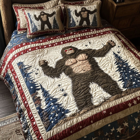 Sasquatch Stars 3-Piece Quilted Bedding Set NCU0PT7730